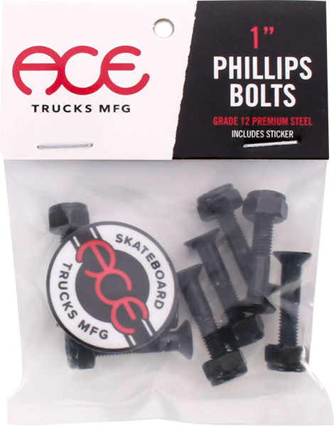 ACE 1 /4" PHILLIPS HARDWARE SET BLACK