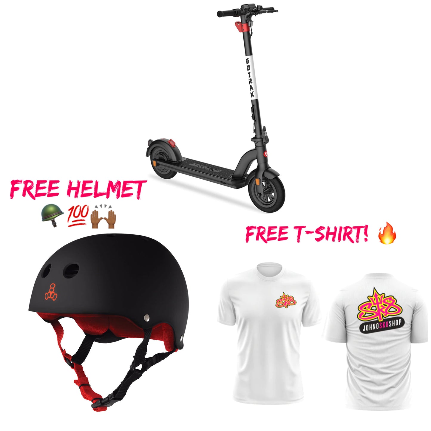 Gotrax G4 Electric Scooter (INCLUDES FREE HELMET OF YOUR CHOICE AND JOHNO'S SK8 SHOP T-SHIRT)