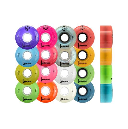 LUMINOUS - LIGHT UP QUAD WHEELS - 62mm-85a (DISCOUNTED WHEN BOUGHT WITH SKATES)