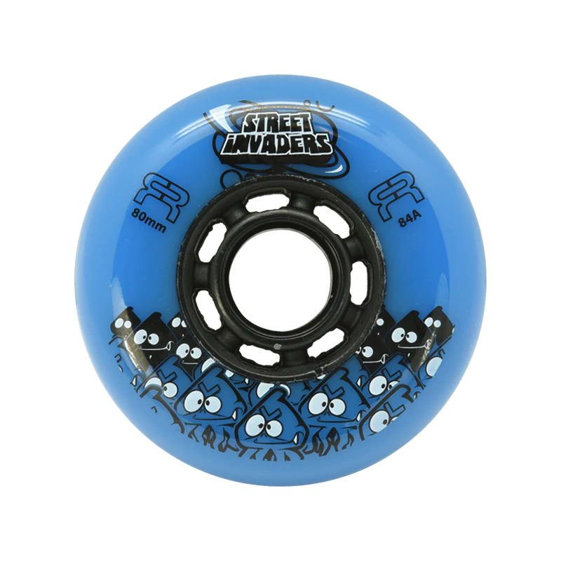 FR - STREET INVADERS WHEELS - 80mm VARIOUS COLOURS (SOLD IN A PACK OF 8)