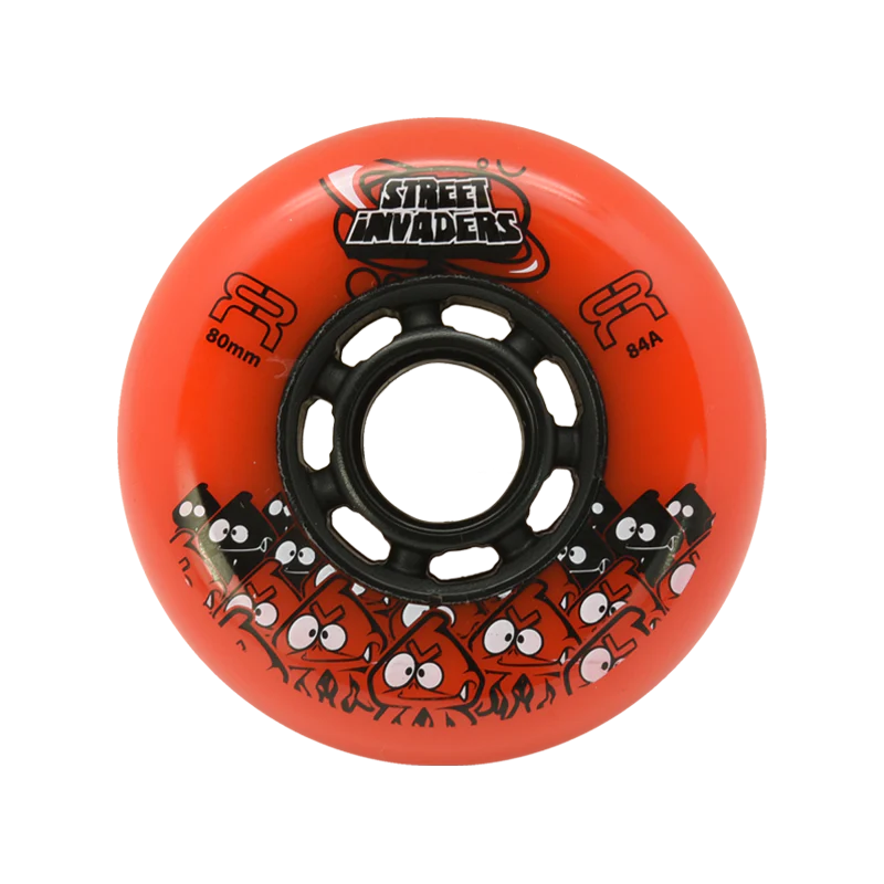 FR - STREET INVADERS WHEELS - 80mm VARIOUS COLOURS (SOLD IN A PACK OF 8)