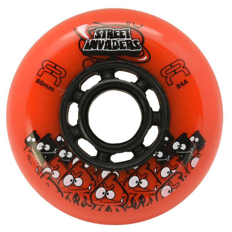 FR - STREET INVADERS WHEELS - 80mm VARIOUS COLOURS (SOLD IN A PACK OF 8)