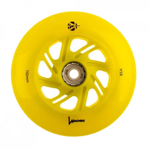 LUMINOUS - LED INLINE WHEELS - 110mm - Canary (SOLD IN A PACK OF 6)