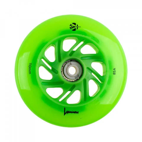 LUMINOUS - LED INLINE WHEELS - 110mm - Green Apple Glow (PACK OF 6)