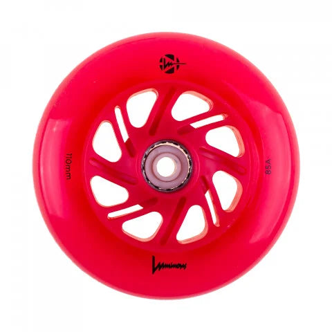 LUMINOUS - LED INLINE WHEELS - 110mm - Red TRI SKATES (Pack of 6)