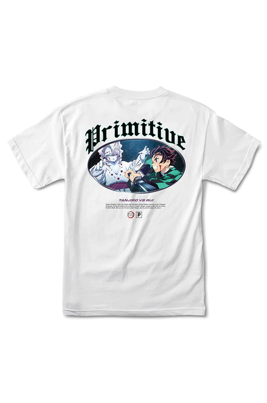 Primitive x Demon Slayer Tanjiro vs Rui White T-Shirt