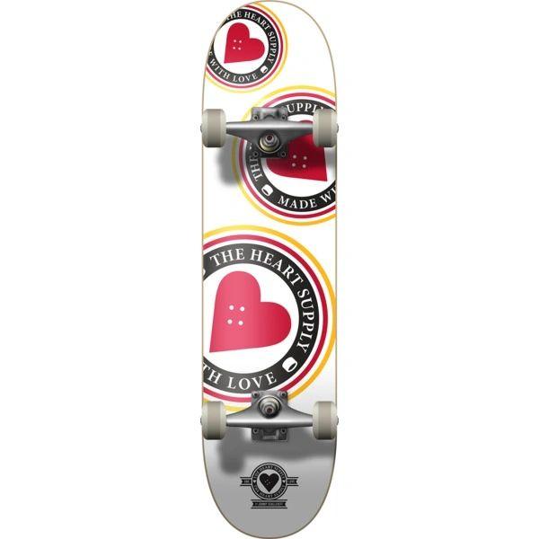HEART SUPPLY ORBIT LOGO COMPLETE-7.75 WHITE - Johno's Skate