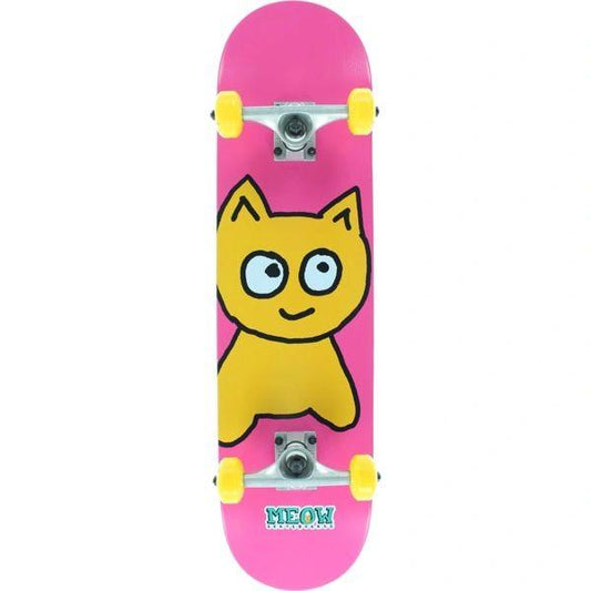 Meow Skateboards Big Cat Pink Complete Skateboard - 7.75