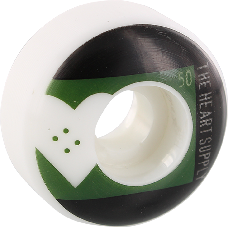 HEART SUPPLY EVEN 50mm WHT/HUNTER GRN
