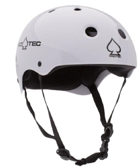 Protec Classic Skate Helmet (Gloss White) - Johno's Skate