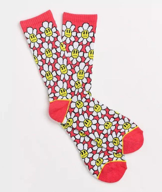 A-Lab Daized Red Crew Socks - Johno's Skate