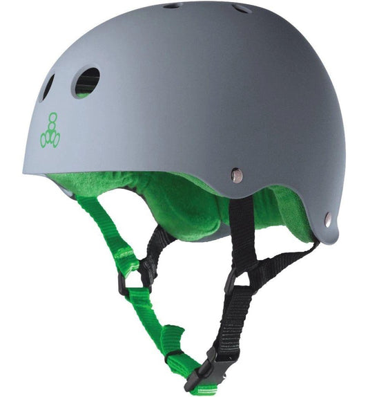 Triple Eight Helmet Carbon Rubber Green - Johno's Skate