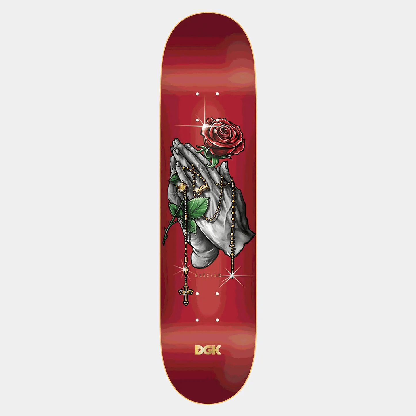 DGK Blessed (Lenticular) Deck Red - 8.25 (INCLUDES GRIPTAPE)