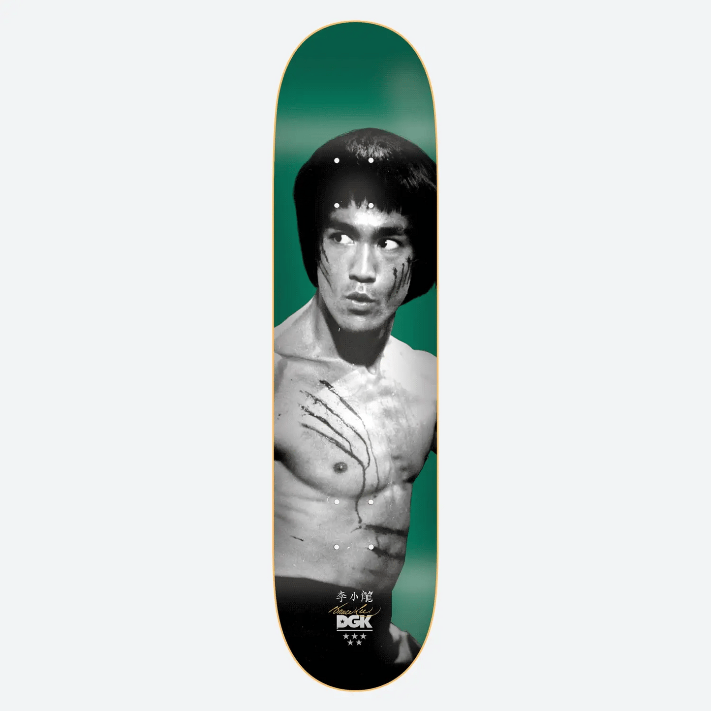 DGK x Bruce Lee Golden Dragon (Lenticular) Deck Emerald - 8.38