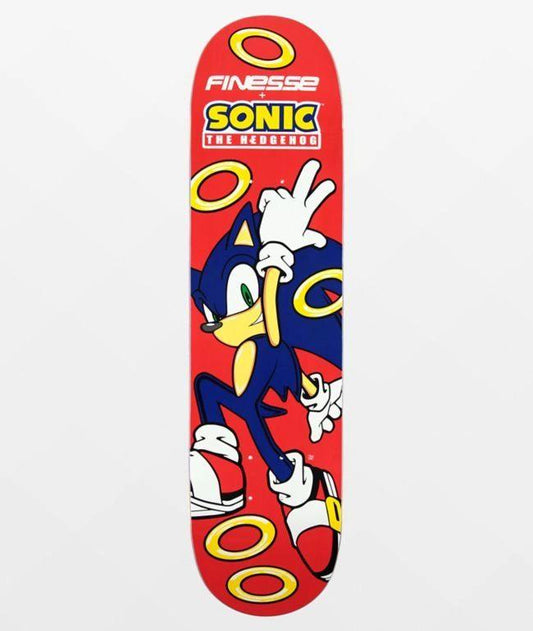 Finesse x Sonic the Hedgehog Red Rings 8.0" Skateboard Complete - Johno's Skate