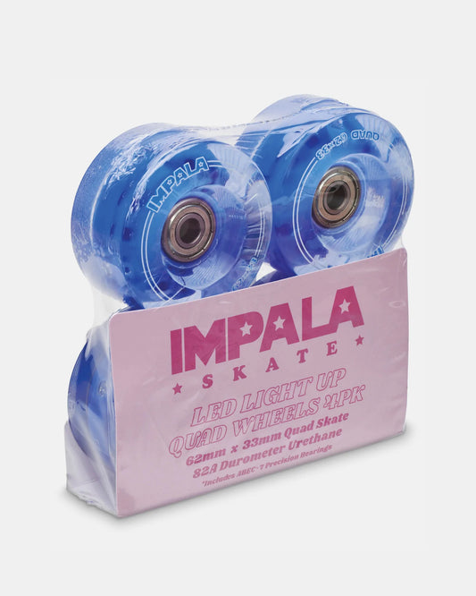 8 Pack LED Light Up Blue 62mm/82A (INCLUDES BEARINGS)