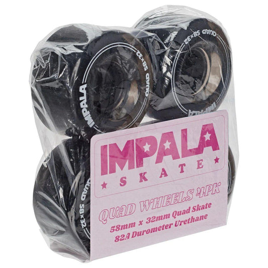 IMPALA SKATE WHEEL 58mmX32mm 82a BLACK (4 Pack) - Johno's Skate