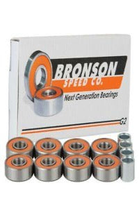 BRONSON G2 BEARINGS SINGLE SET PACK w-spcrs +wshers - Johno's Skate