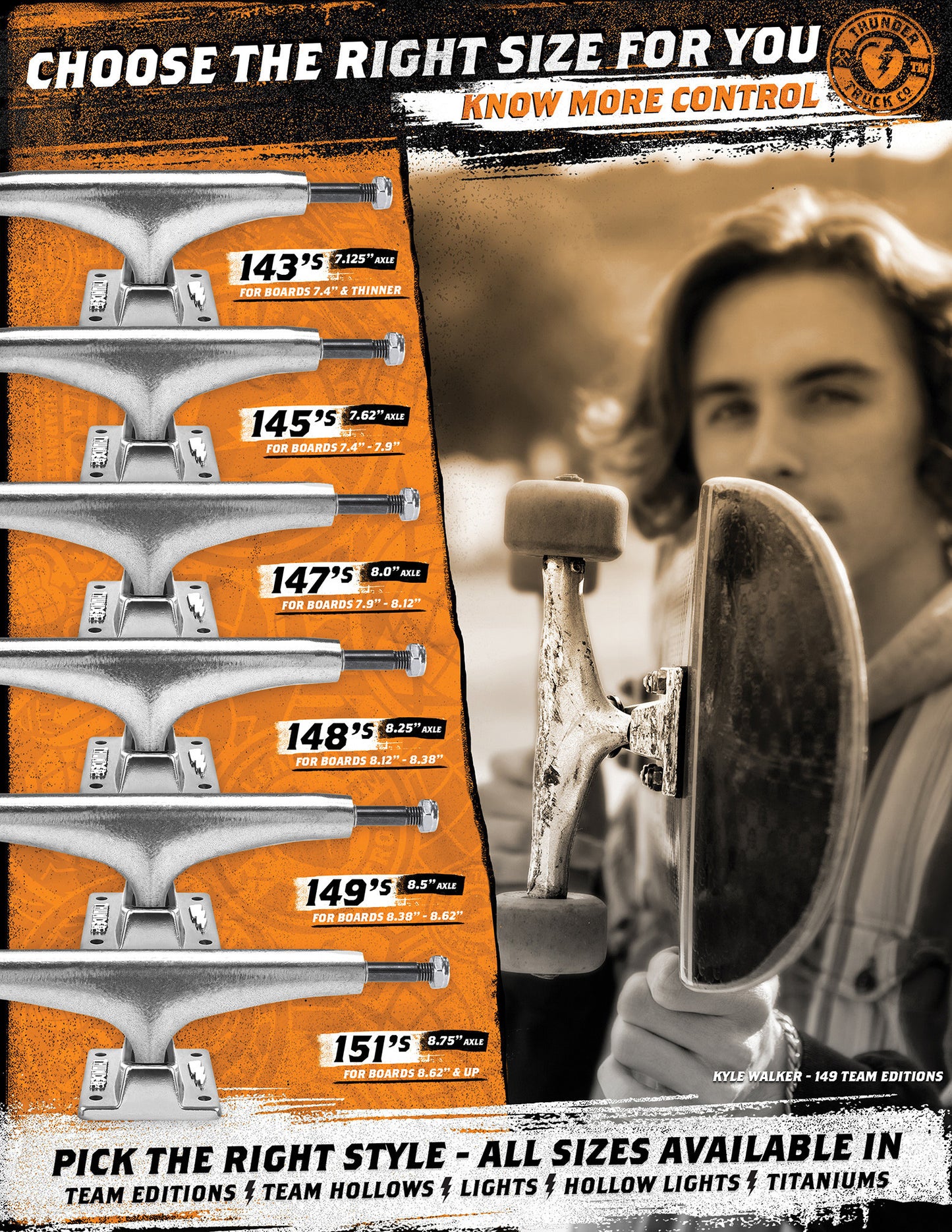 Thunder- HOLLOW LT POLISHED II (Various sizes)
