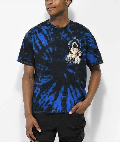 Hypland x Yu Yu Hakusho Hiei Hypnosis Blue & Black Tie Dye T-Shirt