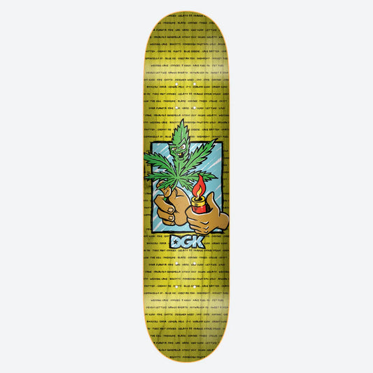 DGK Talkin' Dro Deck Yellow - 8.5 (INCLUDING BLACK GRIP)