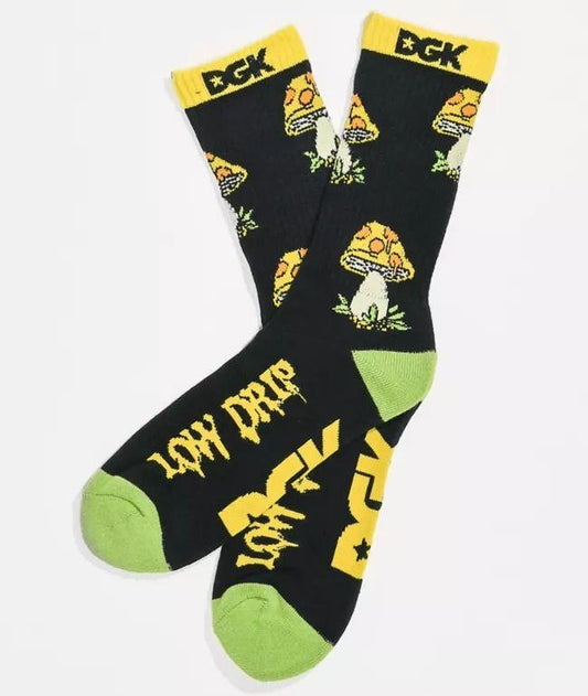 DGK Low Drip Black Crew Socks - Johno's Skate